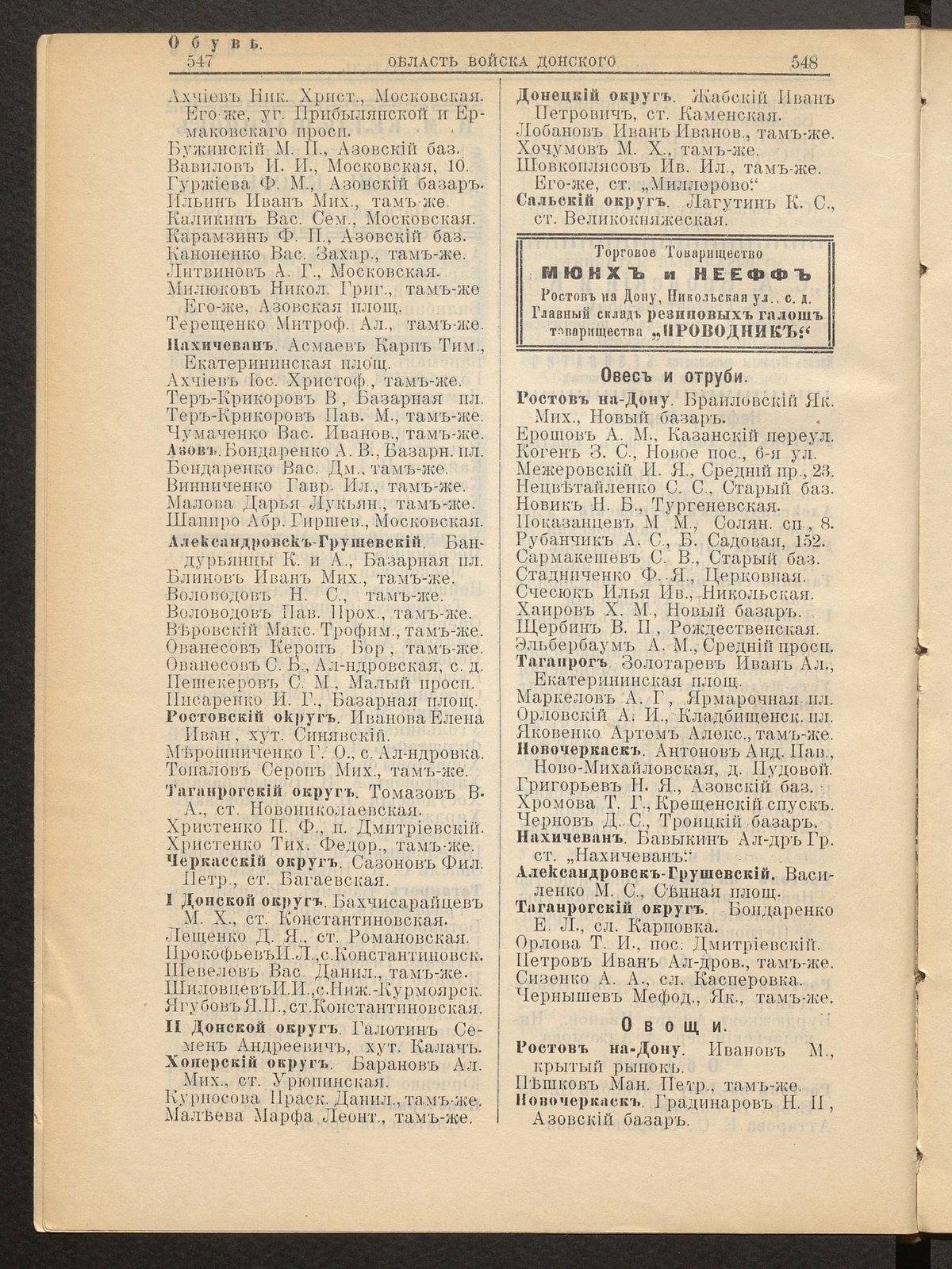 Вся Донская область и Северный Кавказ книга администрации, промышленности и торговли на 1902 год - стр 548