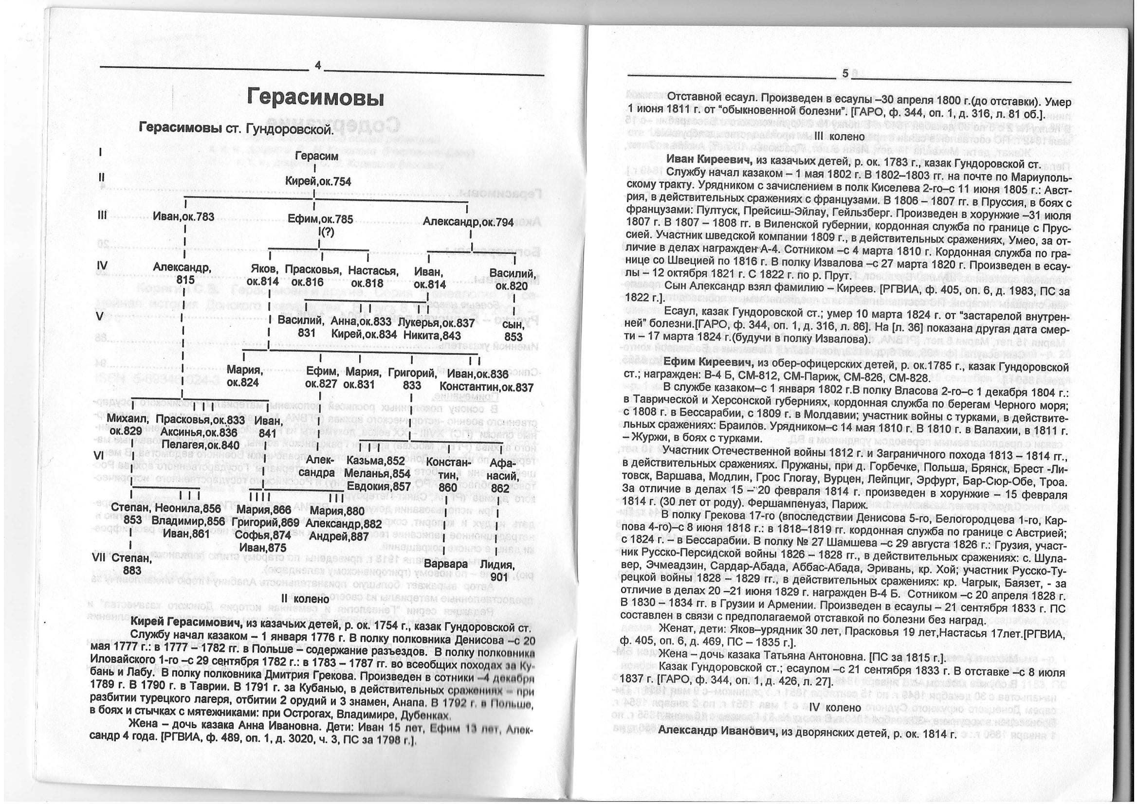 Герасимовы и другие. Серия «Генеалогия и семейная история Донского казачества»